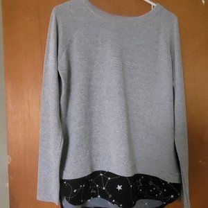 L.A Soul Super Cute Fly Away Large Grey Top